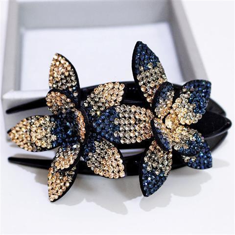 Buy more, get more free🏵️Rhinestone Double Flower Hairpin