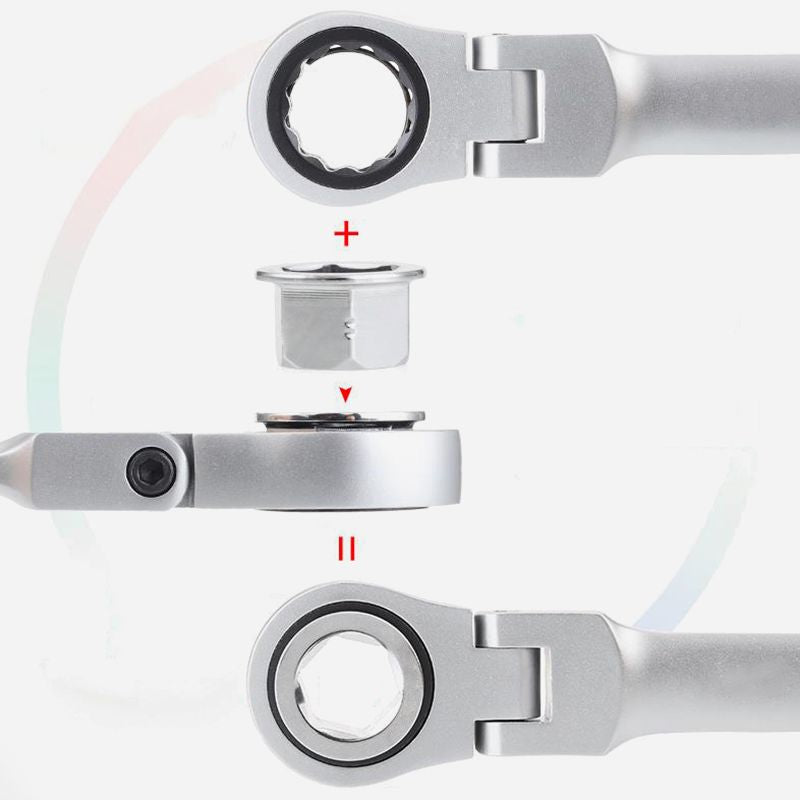 Kit de llave de trinquete ajustable de 15 piezas （50%de descuento）