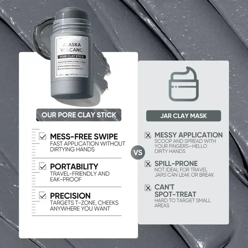 ✨Dual Clay Mask Stick Set — Mugwort Clarifying / Volcanic Mud Detoxifying / Brightening & Even-Toning