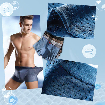 🔥 3-Pack Men's Premium Mesh Boxer Briefs – Soft, Breathable & Ultra-Comfortable Everyday Underwear 🩲✨