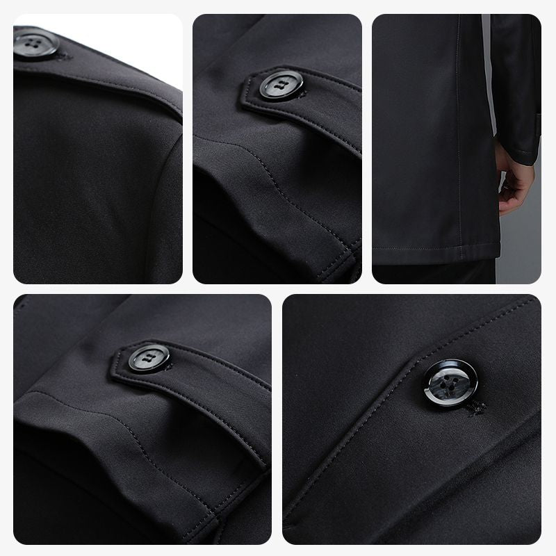 ✨New Arrival✨-Medium-length business style trench coat for men