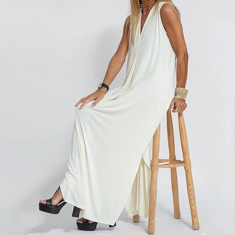 🌷Limited Time 58% OFF💞Sleeveless Deep V-Neck Loose Maxi Dress