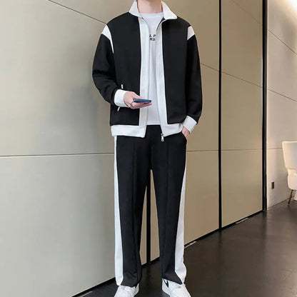 ✨New Arrival✨Men's Outfit Casual 2 Piece Contrast Sports Jogging Tracksuits Set（44 OFF）