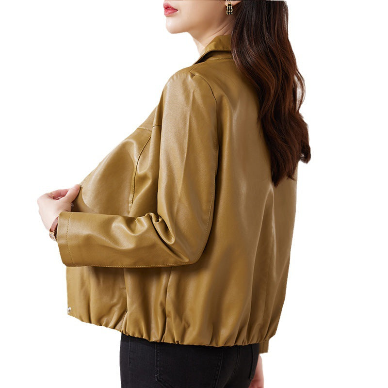 🔥HOT Sale🔥Women's shirt short leather jacket
