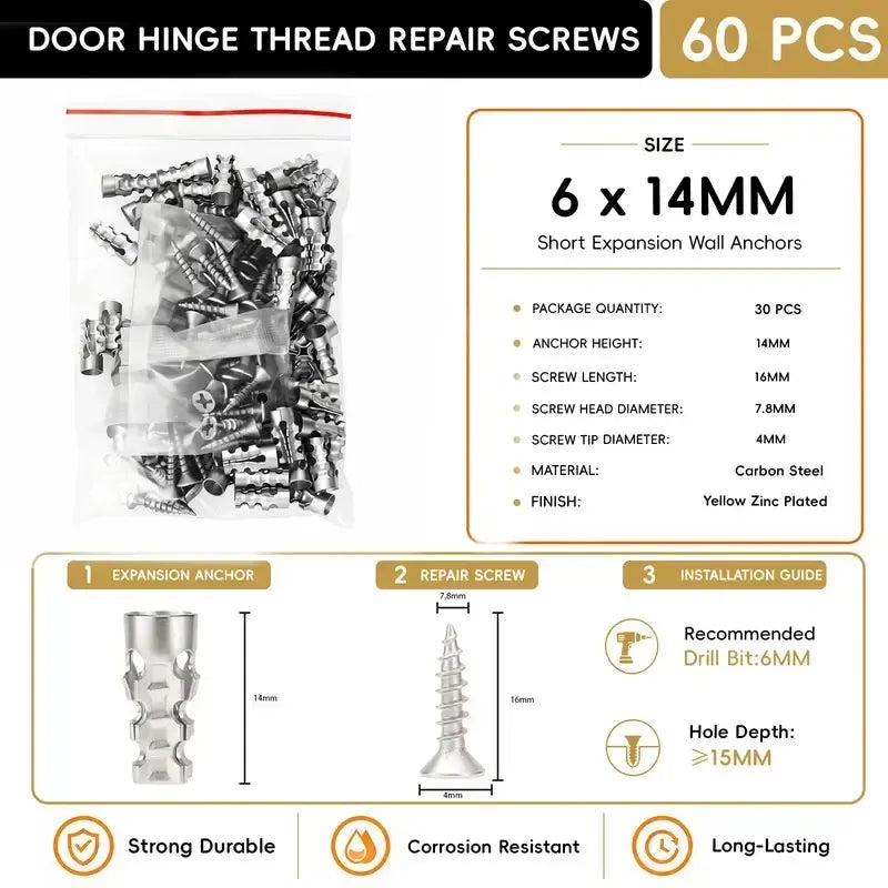 🛠️ 2026 Sale — Over 41,200 Sold! 🔩 Self-Drilling Drywall Anchors – Rock-Solid in 60 Sec ✨