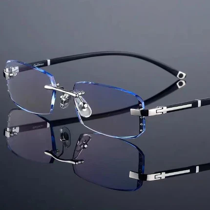 ✨Zafiro de alta dureza ✨Gafas de lectura progresivas antiazules de doble uso para cerca y lejos
