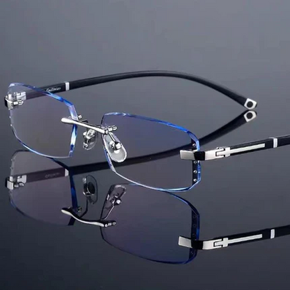 ✨Zafiro de alta dureza ✨Gafas de lectura progresivas antiazules de doble uso para cerca y lejos