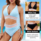 🔥Summer Sale 50% OFF💥High Waisted Tummy Control Color Block Bikini Sets👙 | Flattering & Stylish for Summer Confidence