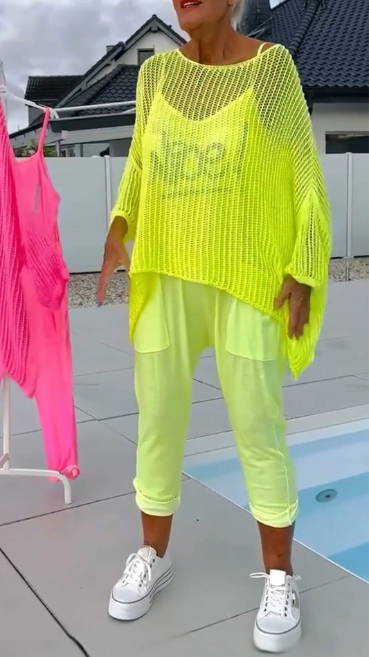🌸Mono con estampado de letras para mujer + traje de ocio con bata hueca