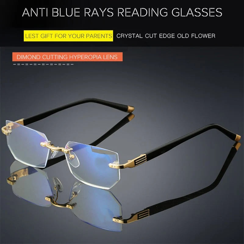✨Zafiro de alta dureza ✨Gafas de lectura progresivas antiazules de doble uso para cerca y lejos