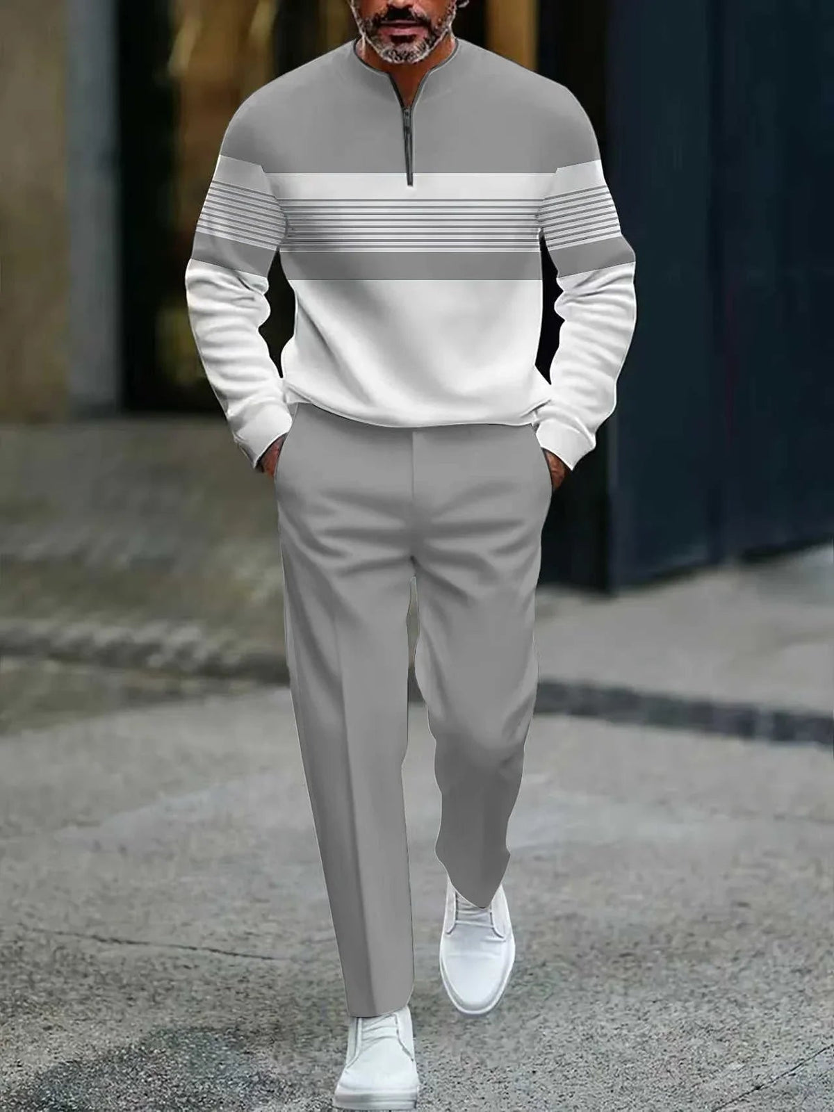 🖤Black Friday Sale:50% OFF🖤🔥80K+ SOLD!🧵 Men's Graphic Print Pullover & Pants Set – Bold streetwear style. Ultimate comfort for lounging or errands👖