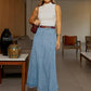 🎉 2026 Sale — Over 28,200 Sold!💙Women's High‑Waist A‑Line Denim Maxi Skirt – Flattering 👗