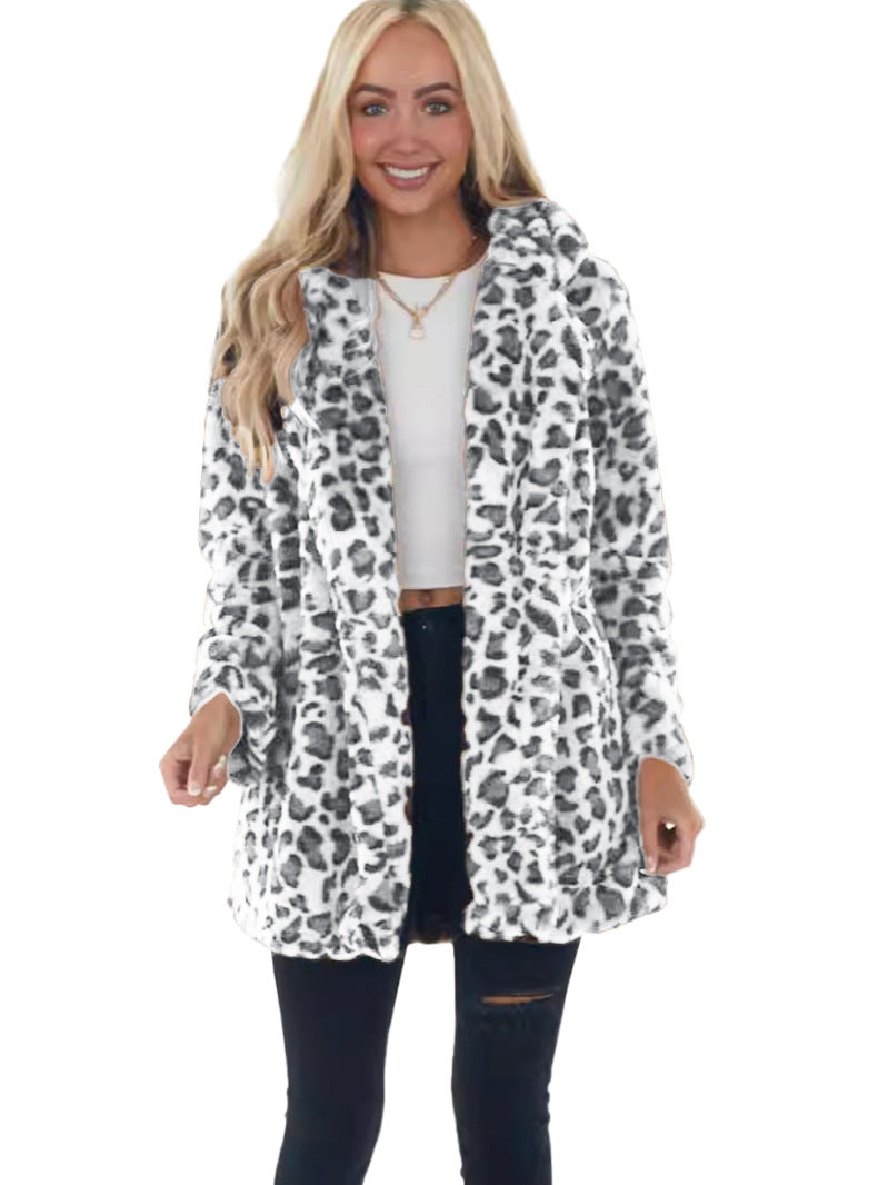 💥2026 HOT SALE - 🏆50% OFF!!❄️ Luxe Winter Style | Women's Leopard Print Faux Fur Coat