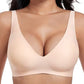 💕Jelly Wireless Womens Comfortable Wireless Bras Push Up Bralettes Seamless Tshirts Bras Deep V Everyday Bras