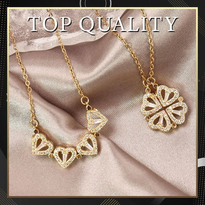 🎁Valentine's Day Gifts🎁50%OFF Lucky four-leaf clover & heart-shaped necklace