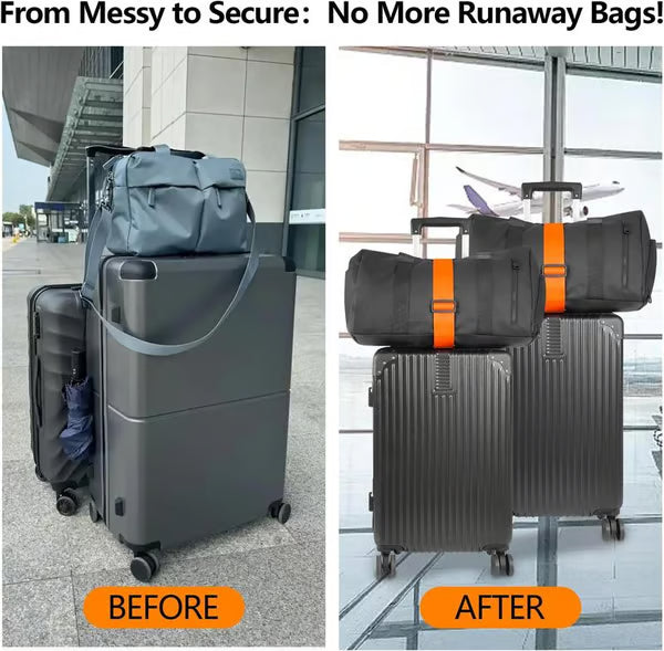 💥 2pcs Multi Use Strong Adjustable Luggage Connector Straps