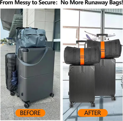 💥 2pcs Multi Use Strong Adjustable Luggage Connector Straps