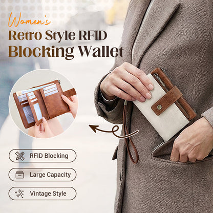 👜💳Women's RFID Blocking Leather Wallet – Blocks digital pickpockets. Soft leather, multiple slots. Secure & stylish.