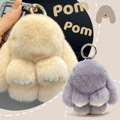 📢📢LIMITED TIME SPECIAL SALE 50% OFF !! ⏰🐰Handmade Soft Bunny PomPom Charms – Fluffy, Cute & Perfect for Bags, Keys & Gifts🎉