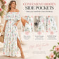 👗Women's Off-Shoulder Ruffled Side-Slit Maxi Dress with Pockets