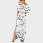 👗Women's Off-Shoulder Ruffled Side-Slit Maxi Dress with Pockets