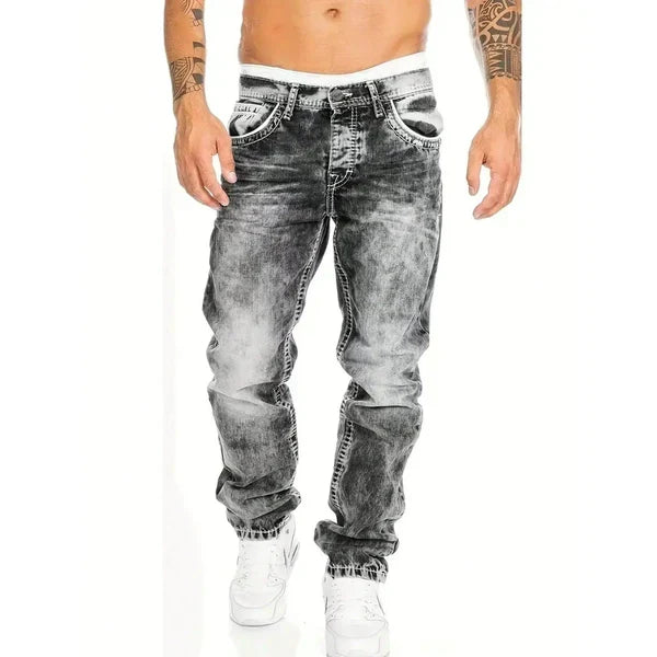 🔥 Men's Fashion Creative Stretch Denim Jeans,Minimalist Style Suitable For Emo Style💙