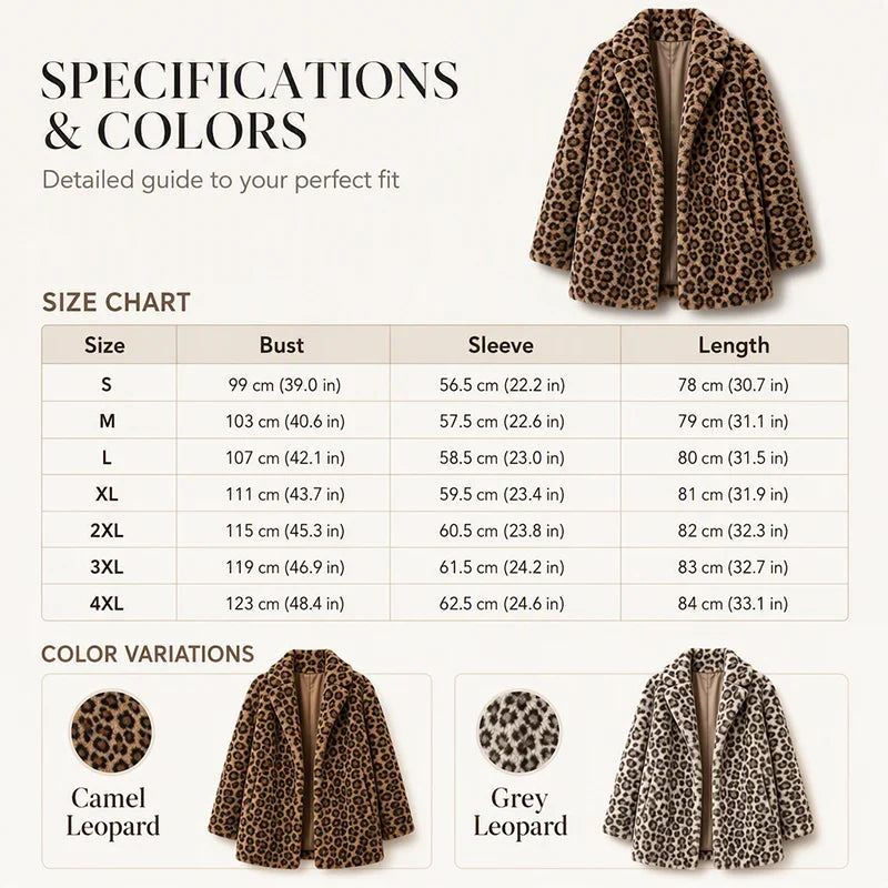 💥2026 HOT SALE - 🏆50% OFF!!❄️ Luxe Winter Style | Women's Leopard Print Faux Fur Coat