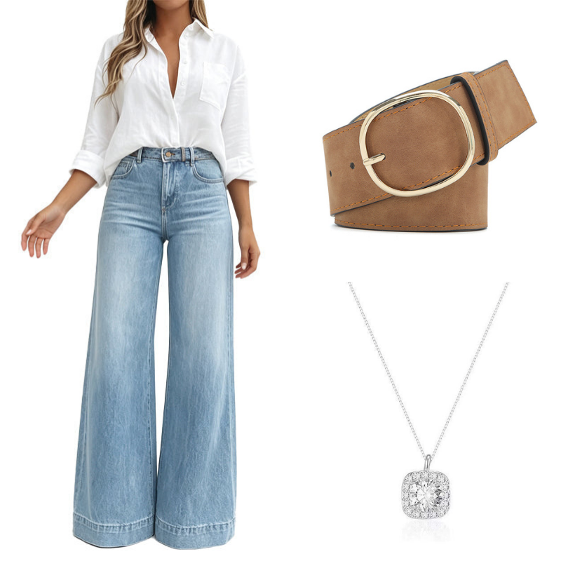 💖Black Friday Mega Deal – 50% off!💖Women's Vintage-Wash High-Rise Wide-Leg Jeans