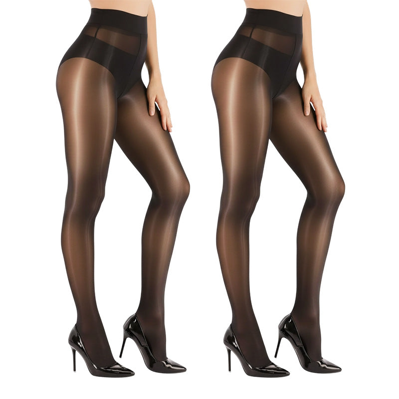 💖 Everyday Comfort 👑 Women's High-Waisted Sheer Shiny Tights – Buy 1 Get 1 Free