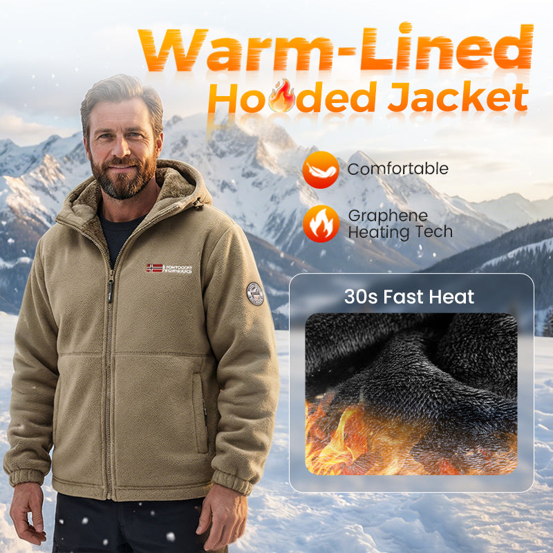 🖤Black Friday Sale:50% OFF🖤🎁 💥Upgraded Unisex Hooded Casual Graphene Heated Insulated Jacket (with Internal Pockets)