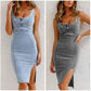 🍹Hot Sales 50%OFF🌤️Women's U-Neck Denim Bodycon Cami Dress