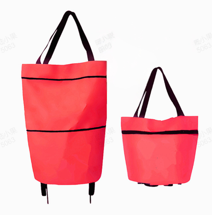🎁Last Day Promotion 49% OFF🛒 Foldable Grocery Cart Bag – The Rolling Shopping Bag That Saves Your Back