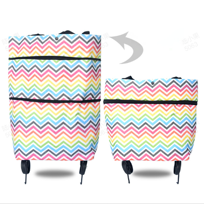 🎁Last Day Promotion 49% OFF🛒 Foldable Grocery Cart Bag – The Rolling Shopping Bag That Saves Your Back