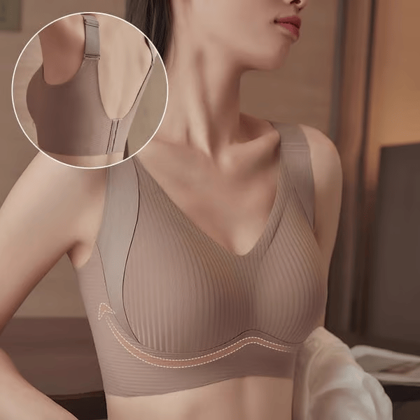 ⏰Last Day Sale 50% OFF 🎁Subtle Striped Seamless Bra W-Support Wireless Comfort Bra