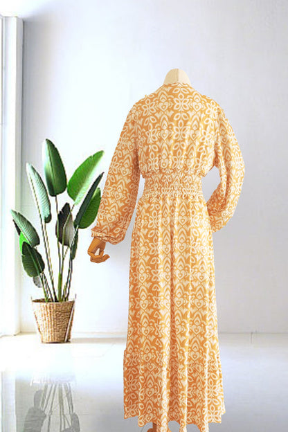 🔥SUMMER SALE 53% OFF 👗New Floral Print V Neck-Long Dress