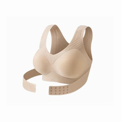 🔥Women’s Beige Wireless Bra, Soft Breathable Non-removable Moulded Cups, Yoga Fitness Sportswear for Gym & Daily Training