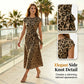 🥳2026 HOT SALE 50% OFF! 🥳💞50K+ SOLD!🌸Women's Knot Bodycon Dress – Leopard print, tummy-flattering knot. Comfy & chic for parties or date nights. Feel gorgeous. ✨🌹