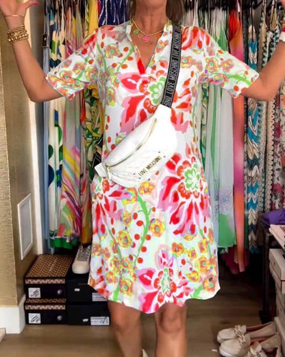 🌷Limited Time Offer 58% OFF💞Short-sleeved dress with floral print