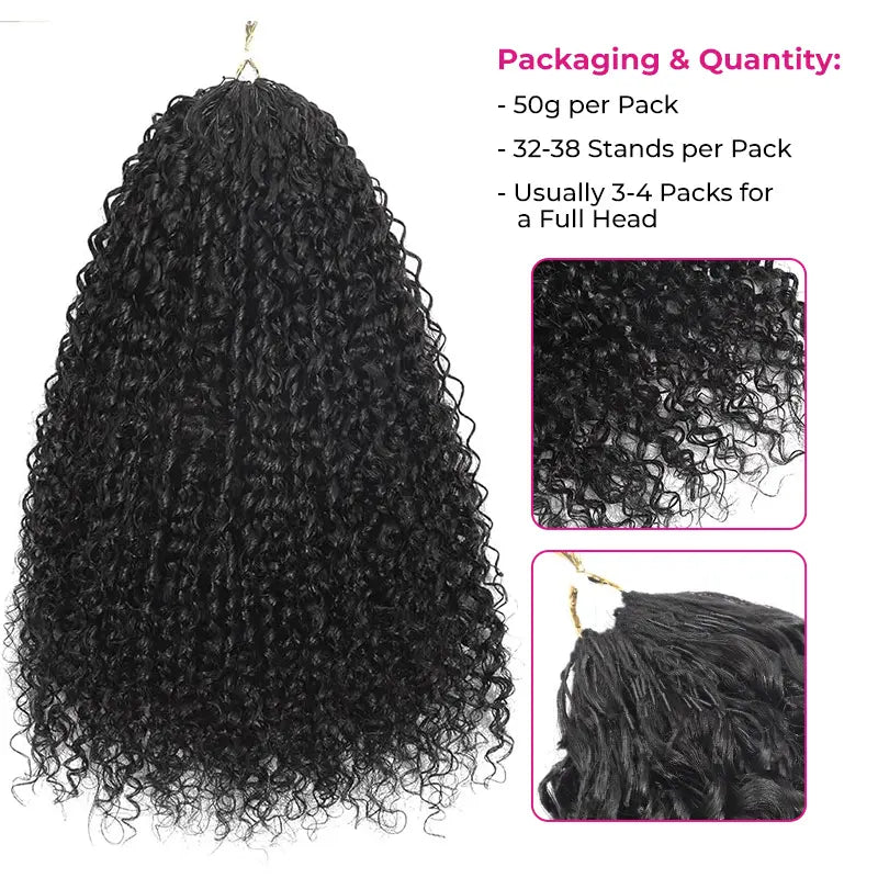 ISEE Hair Boho Braids – Knotless Crochet, 4-5 Packs Full Head