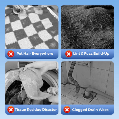 🧺 BUY 2 GET 3 FREE!🧼 Reusable Washing Machine Hair Filters | Pet Hair Catcher & Lint Trap | Prevents Clogged Drainage Pipes. 🚿✨