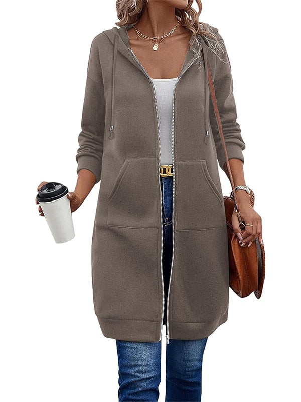 ⏰This week's Hot Sales - 50% Off🍂 Women's Casual Zip-Up Hoodie Jacket – Autumn Lightweight Everyday Coat 🧥✨