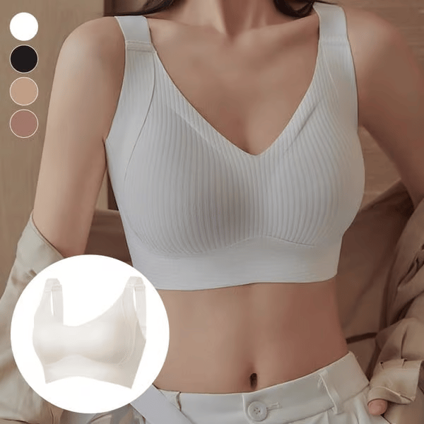 ⏰Last Day Sale 50% OFF 🎁Subtle Striped Seamless Bra W-Support Wireless Comfort Bra