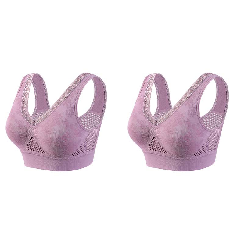 🏆 Last Day Buy One Get One Free! 💐 🎁Lace Wireless Pure Cotton Buttonless Comfy Lifting Bra