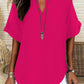 💞50K+ SOLD!🌸Women's Plain Short Sleeve Blouse, Casual Solid Color Top for Daily Wear