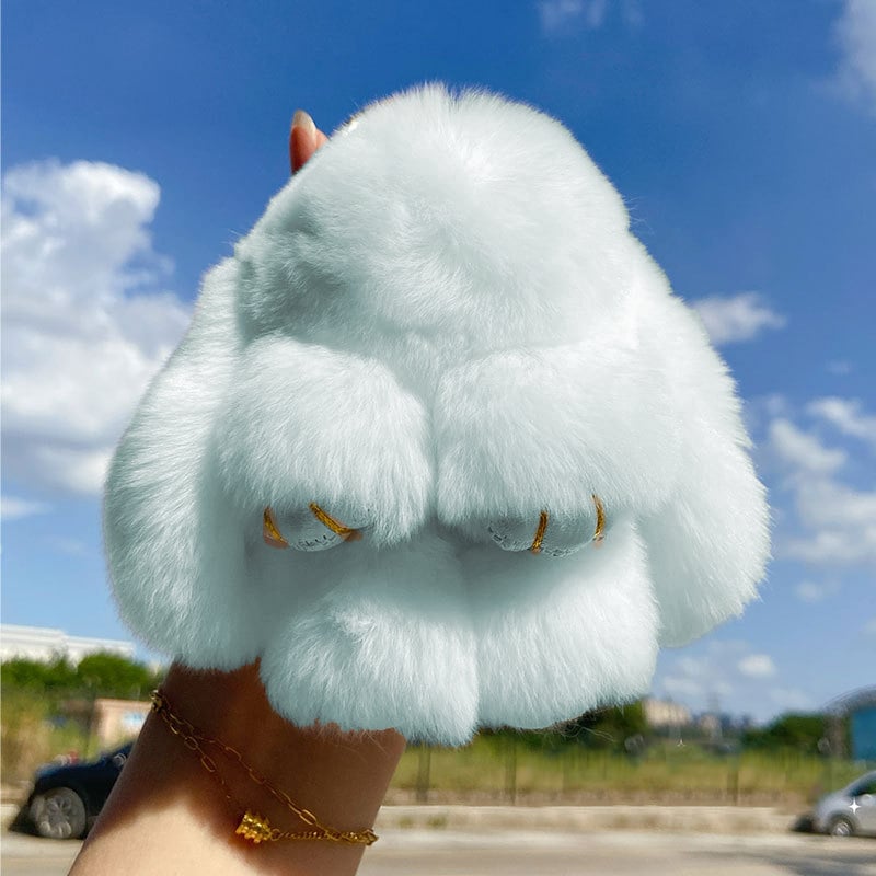 📢📢LIMITED TIME SPECIAL SALE 50% OFF !! ⏰🐰Handmade Soft Bunny PomPom Charms – Fluffy, Cute & Perfect for Bags, Keys & Gifts🎉