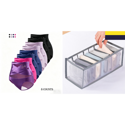 Last Day-Buy 1 Get 3 PacksPlus-Size High-Waist Cross Tummy Control Panties