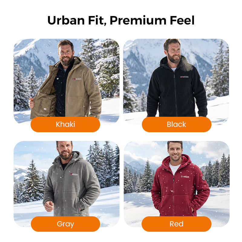 🖤Black Friday Sale:50% OFF🖤🎁 💥Upgraded Unisex Hooded Casual Graphene Heated Insulated Jacket (with Internal Pockets)
