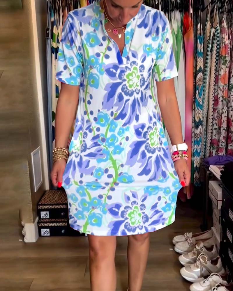 🌷Limited Time Offer 58% OFF💞Short-sleeved dress with floral print