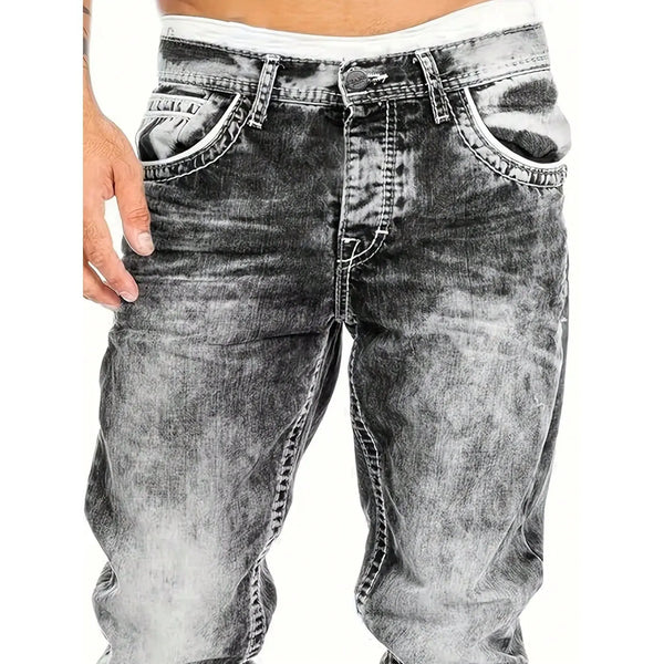 🔥 Men's Fashion Creative Stretch Denim Jeans,Minimalist Style Suitable For Emo Style💙