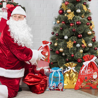 🔥Achetez-en 2, obtenez-en 1 gratuit🎅🎁Sac cadeau de Noël avec cordon de serrage